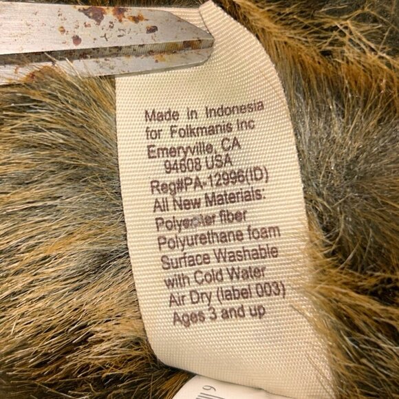 Folkmanis Hand Puppet Sitting Dog Brown Plush 14" with Back Pocket - Picture 8 of 15